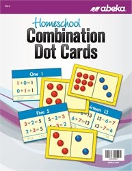 Homeschool Arithmetic Combination Dot Cards - Abeka Abeka K5 Kindergarten to 1st and 2nd Grade 1 and 2 Mathematics Addition Cards