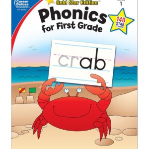 Carson Dellosa Phonics for First Grade Workbook
