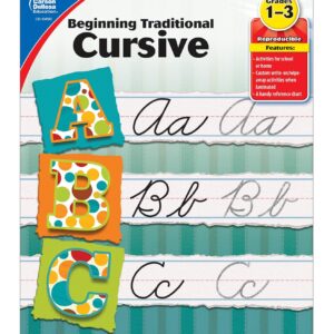 Carson Dellosa Grades 1-3 Beginning Traditional Cursive Handwriting Workbook