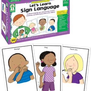Key Education 160 American Sign Language Flash Cards for Kids