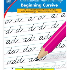 Carson Dellosa Beginning Cursive Handwriting Workbook