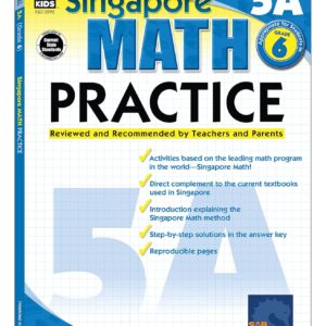 Singapore Math Level 5A Math Practice Workbook—6th Grade Math Book