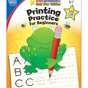 Carson Dellosa Printing Practice for Beginners Activity Book