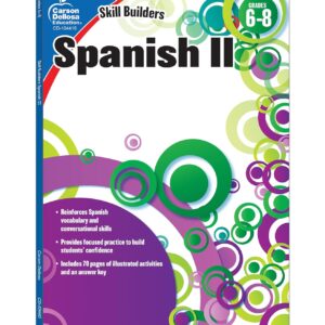 Carson Dellosa Skill Builders Grades 6-8 Level 2 Spanish Workbook