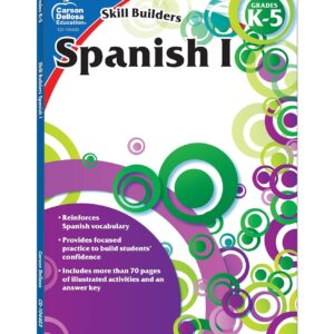Carson Dellosa Skill Builders K-5 Spanish Workbook