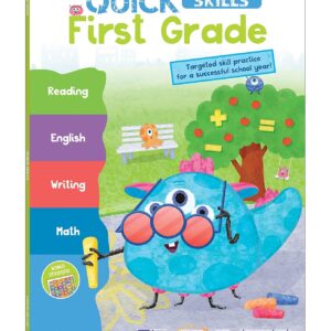 Carson Dellosa Quick Skills First Grade Workbook, Reading Comprehension, Language Arts, Math, and Writing Practice, Classroom or Homeschool Curriculum